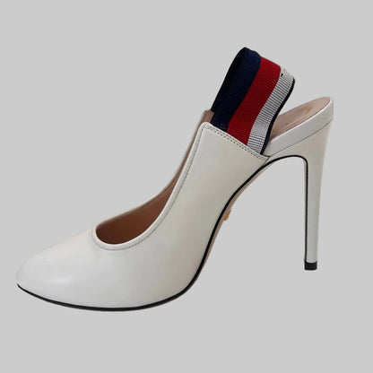 GUCCI Scarpe Slinback Sylvie bianche