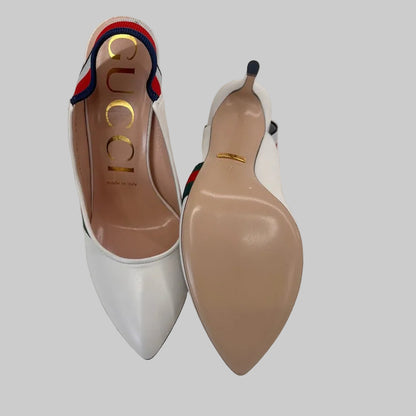 GUCCI Scarpe Slinback Sylvie bianche