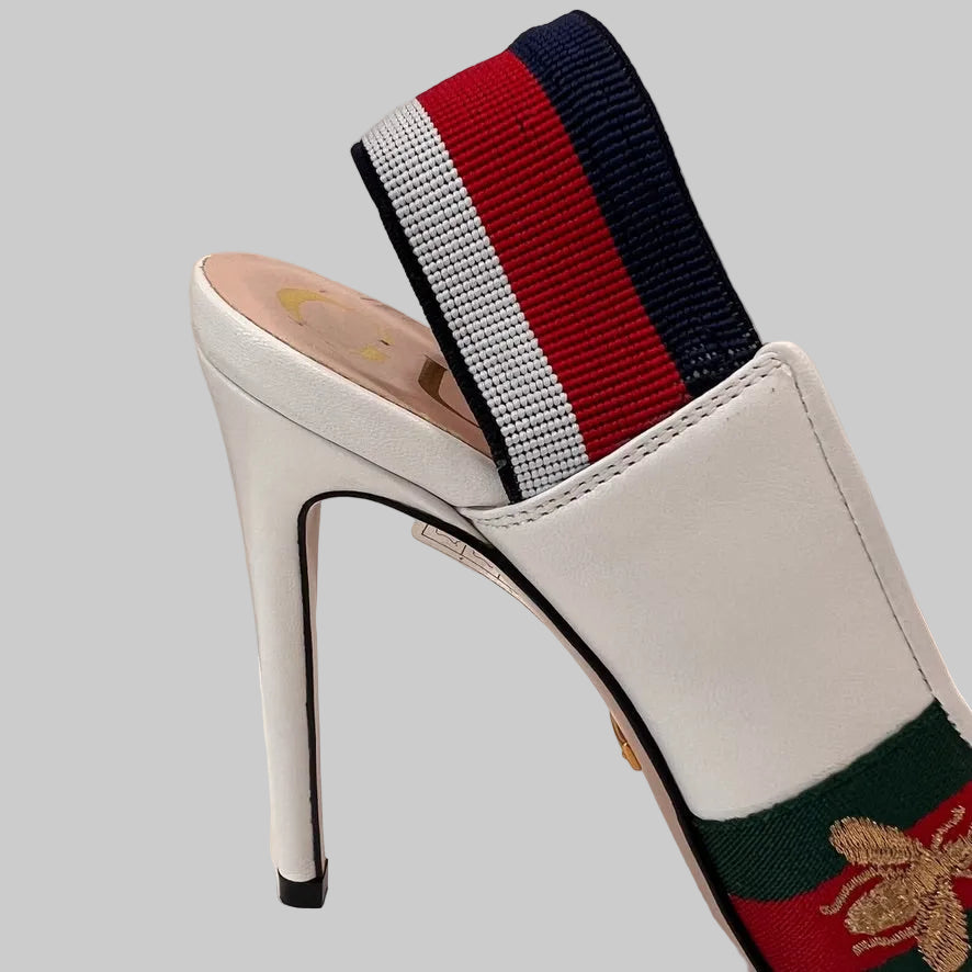 GUCCI Scarpe Slinback Sylvie bianche