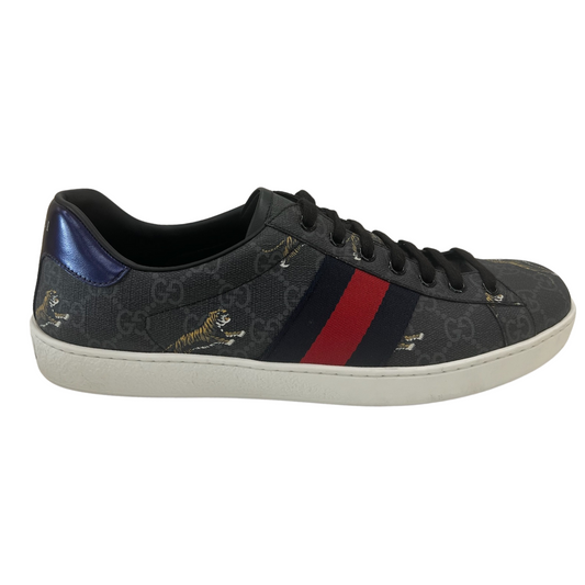 GUCCI Scarpe sneakers in pelle nera