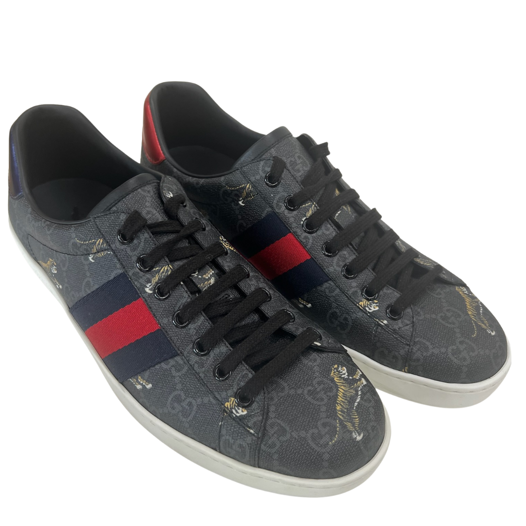 GUCCI Scarpe sneakers in pelle nera