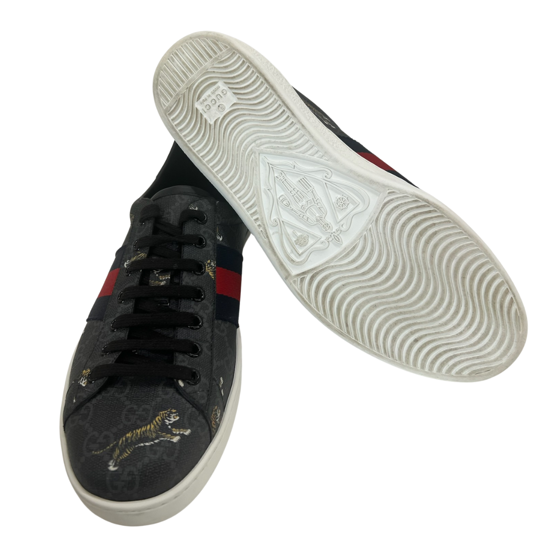 GUCCI Scarpe sneakers in pelle nera