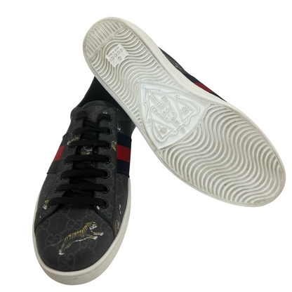 GUCCI Scarpe sneakers in pelle nera