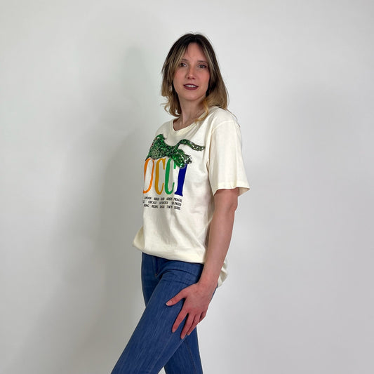 GUCCI T-shirt bianco naturale