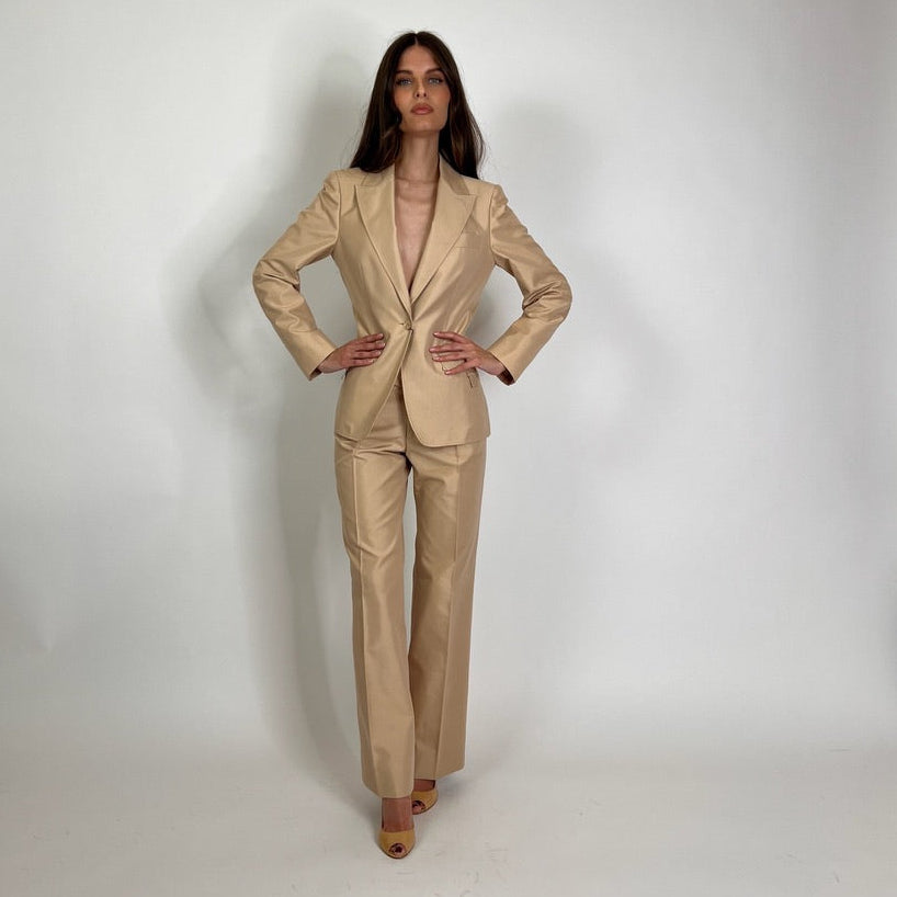 GUCCI Tailleur in cotone beige 
