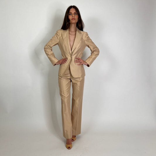 GUCCI Tailleur in cotone beige 