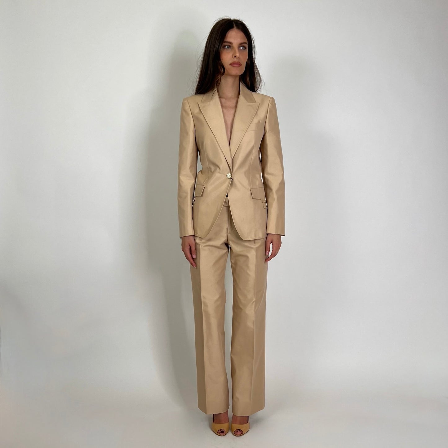 GUCCI Tailleur in cotone beige 