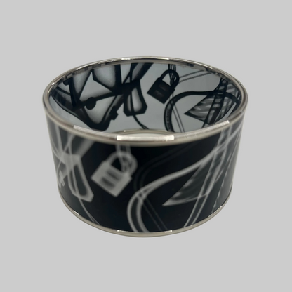 HERMES "Check in" Bracciale rigido largo smaltato
