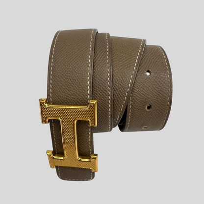 HERMES Cintura reversibile Gullochée 32 mm