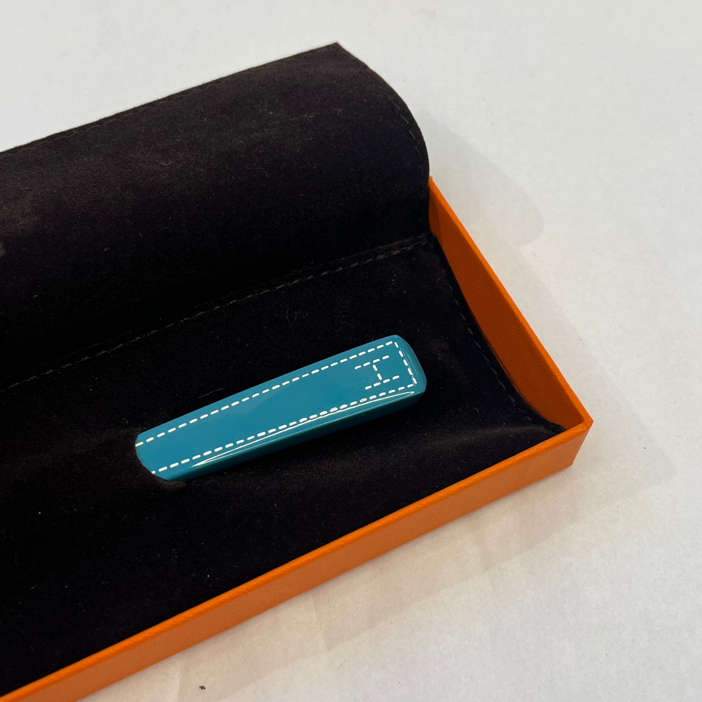 HERMES Ferma capelli smaltato azzurro