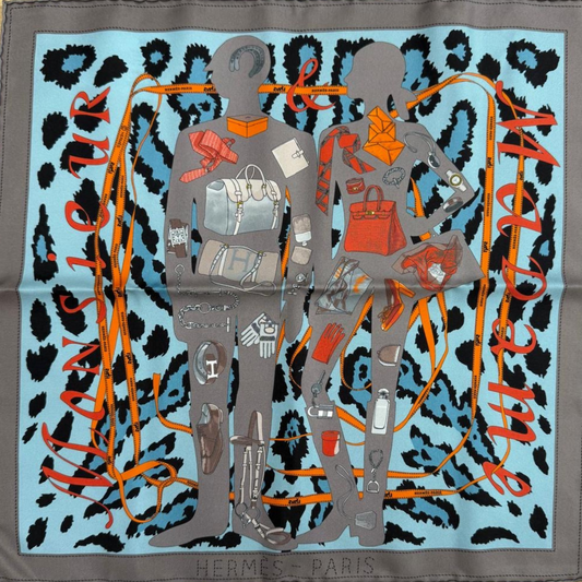 HERMES Foulard carrè Madame Monsieur