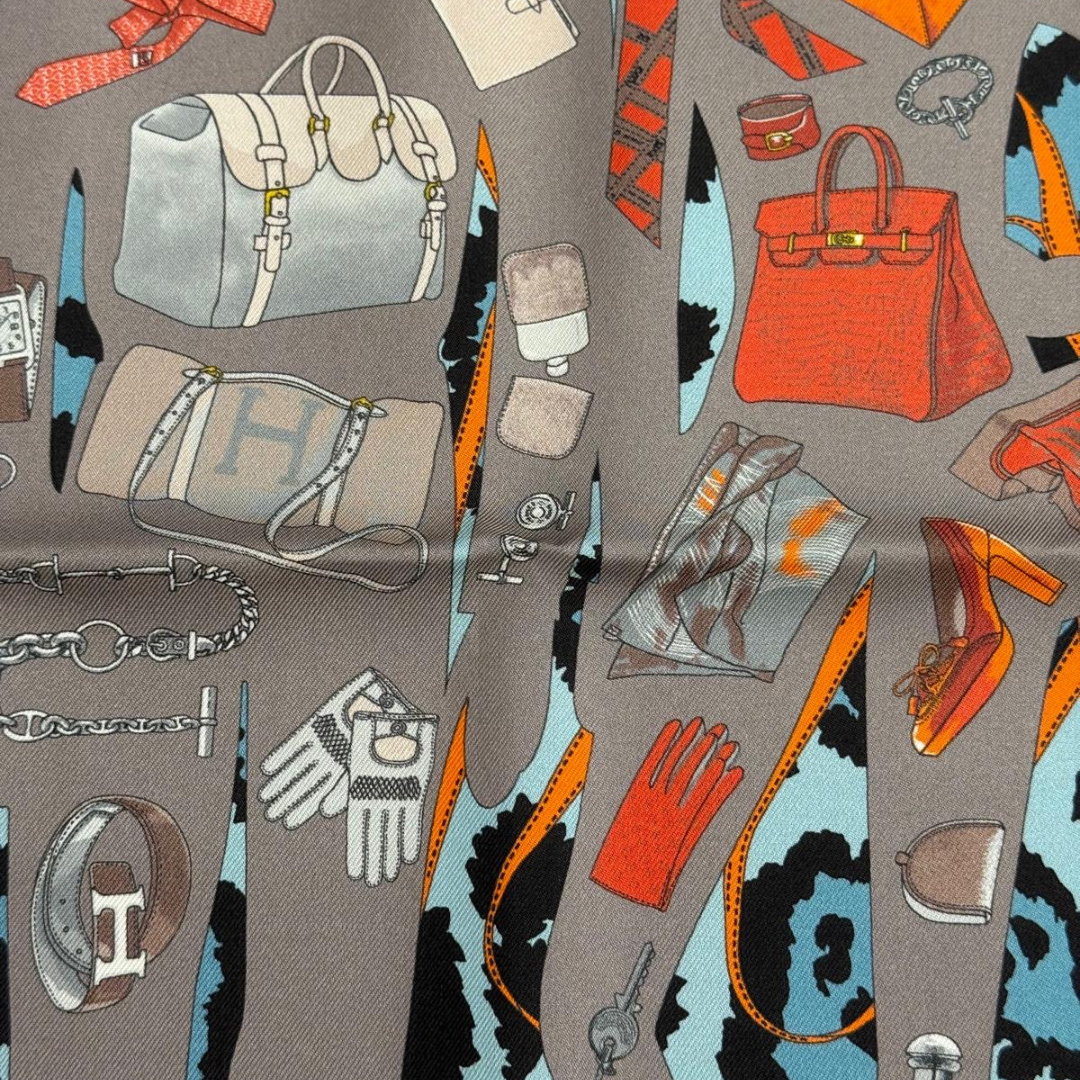 HERMES Foulard carrè Madame Monsieur