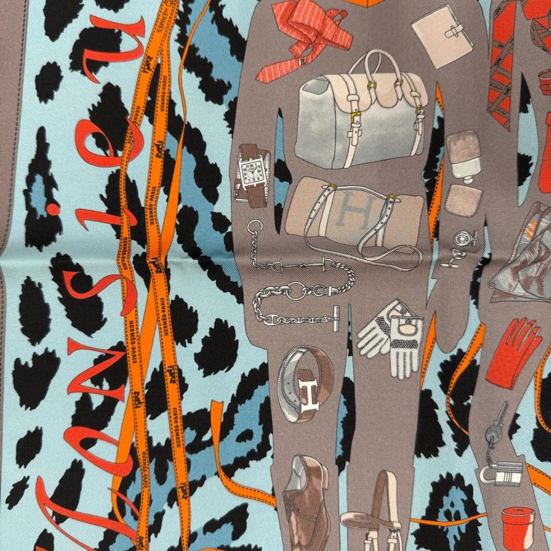 HERMES Foulard carrè Madame Monsieur
