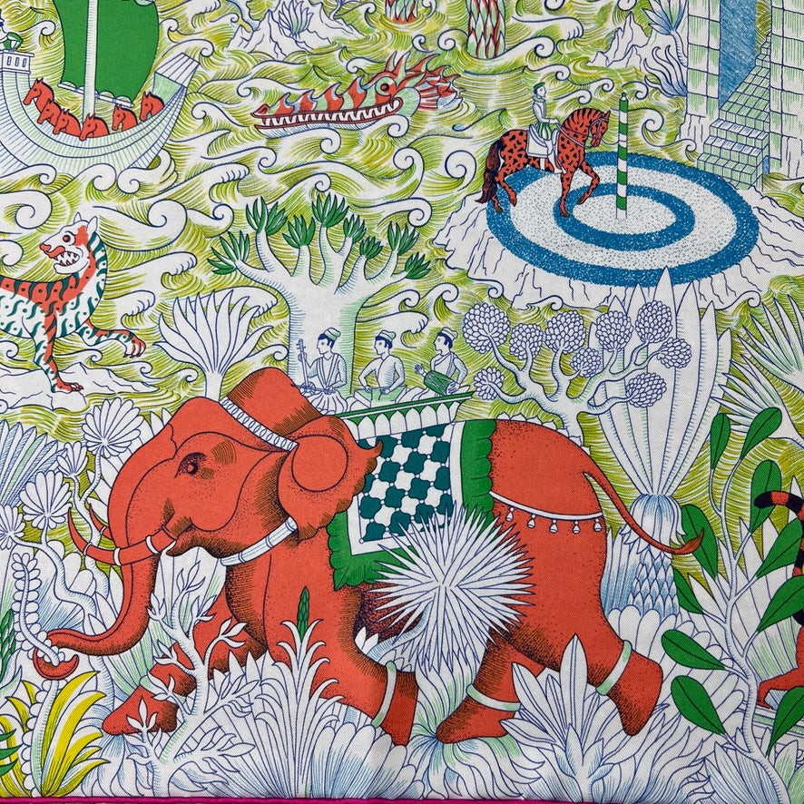HERMES Foulard in seta carrè "Cosmographia Universal" 