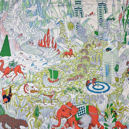 HERMES Foulard in seta carrè "Cosmographia Universal" 