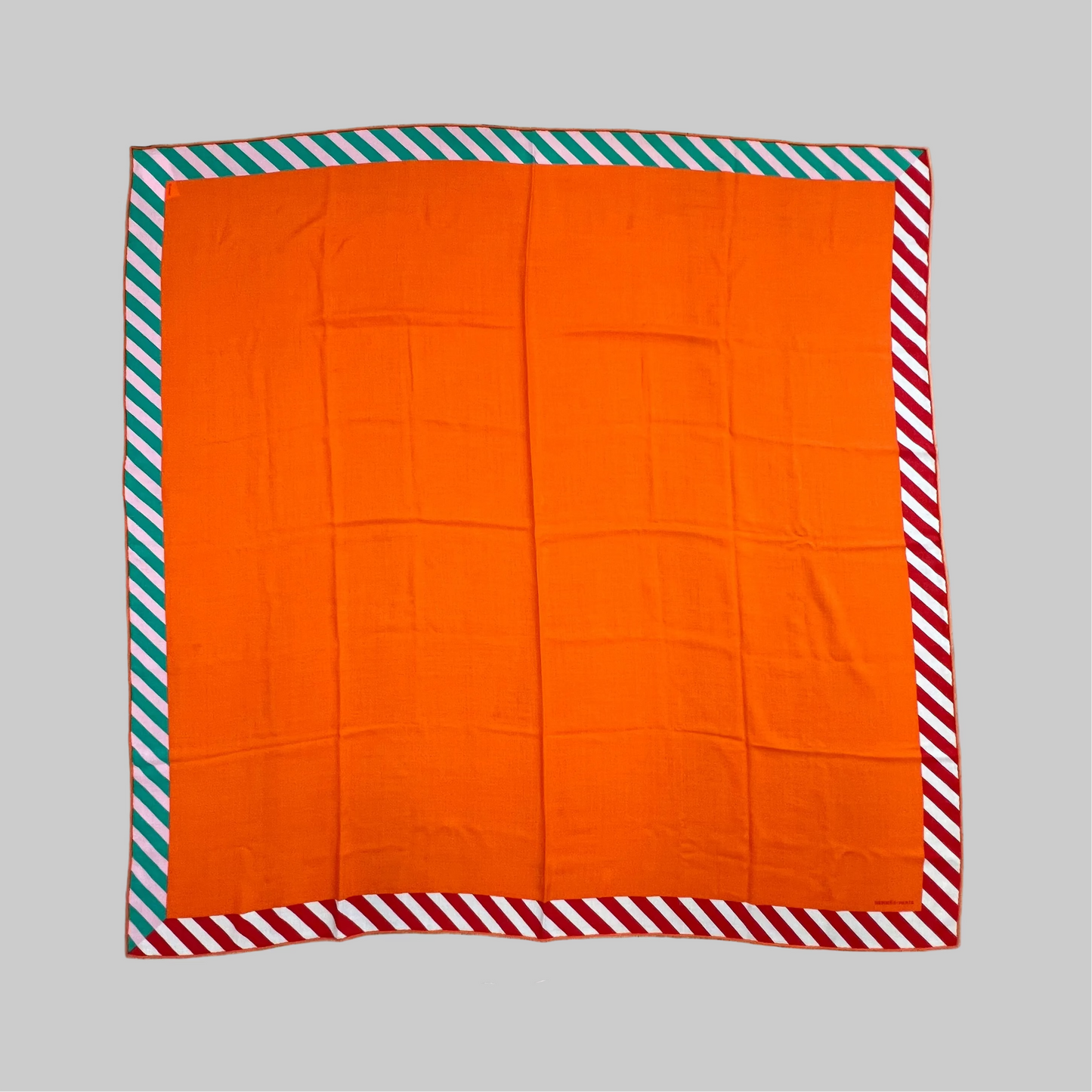 HERMES Foulard scialle maxi cashmere e seta arancione