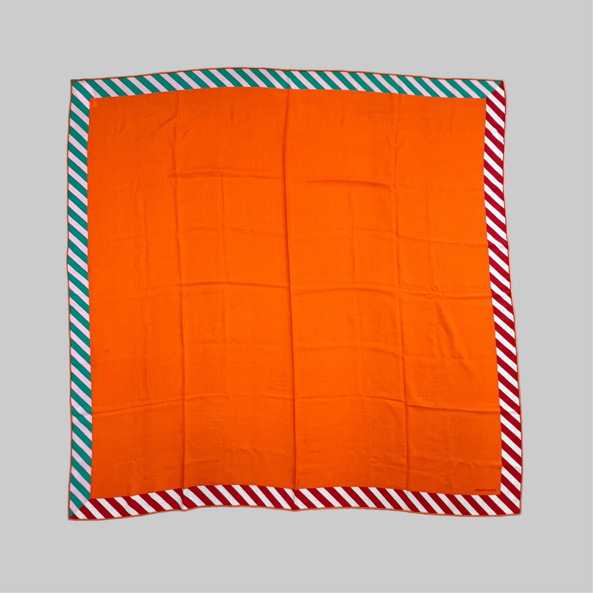 HERMES Foulard scialle maxi cashmere e seta arancione