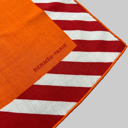 HERMES Foulard scialle maxi cashmere e seta arancione