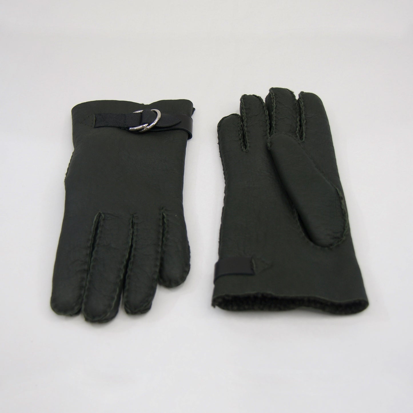 HERMES Guanti in pelle di montone nero