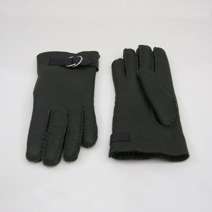 HERMES Guanti in pelle di montone nero