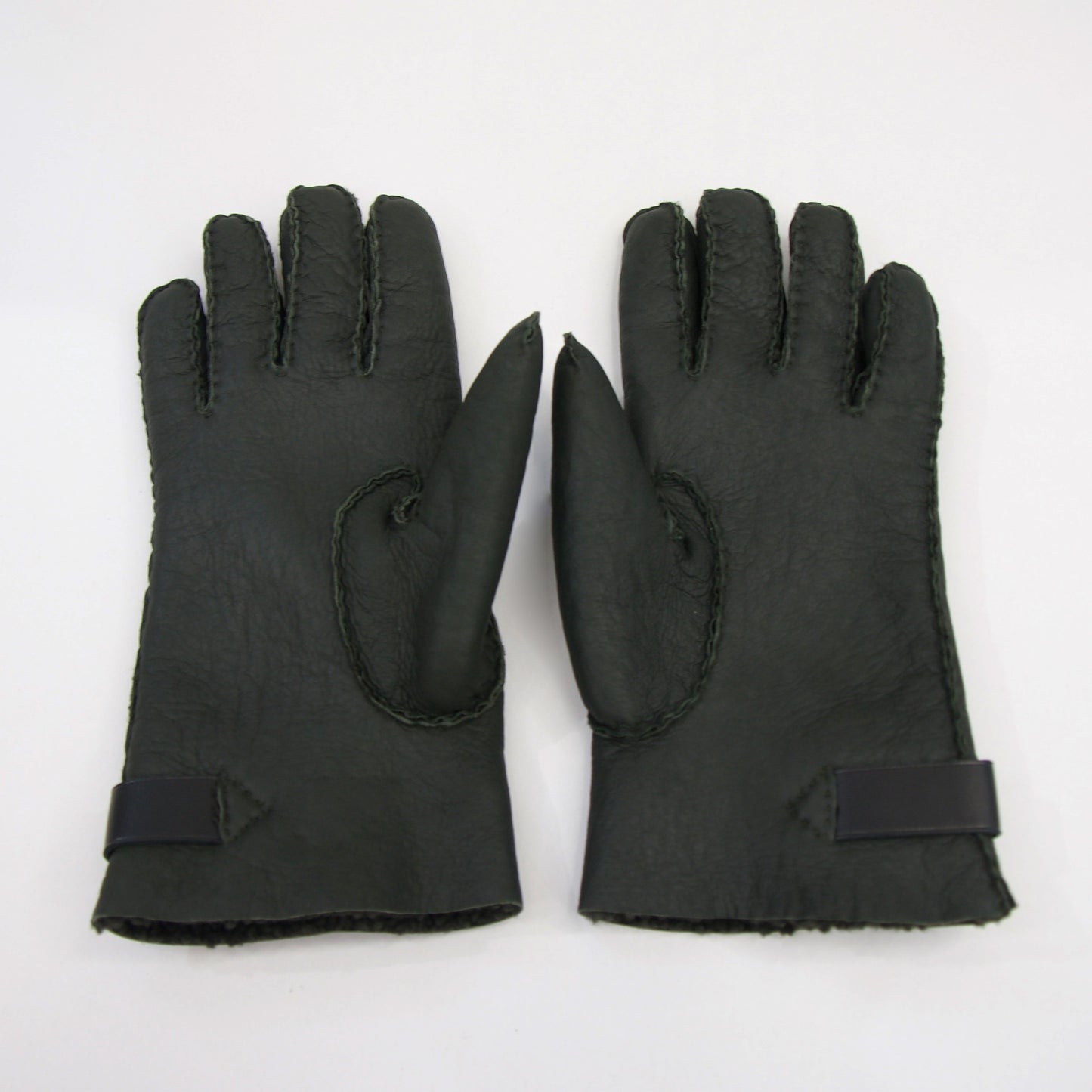 HERMES Guanti in pelle di montone nero