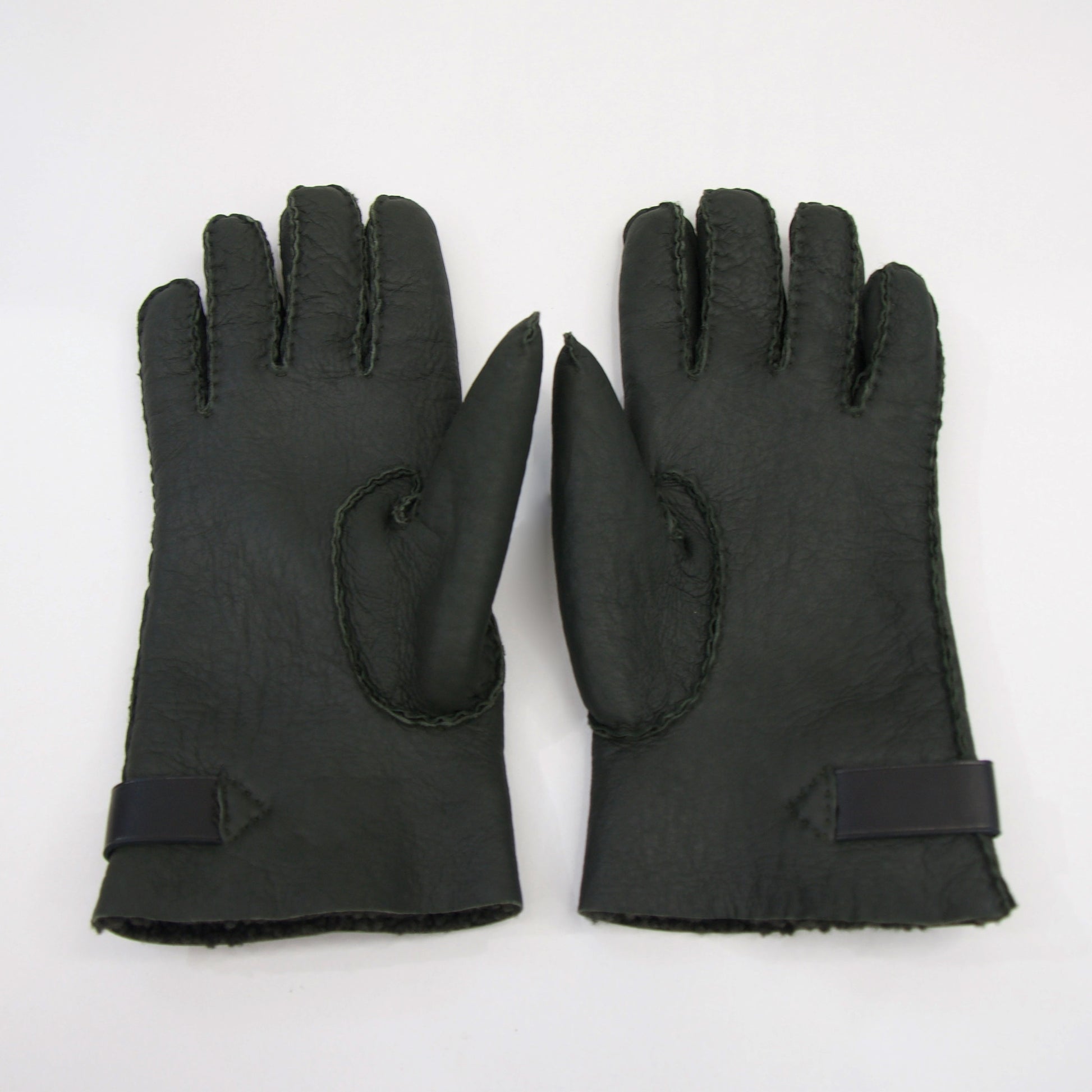 HERMES Guanti in pelle di montone nero