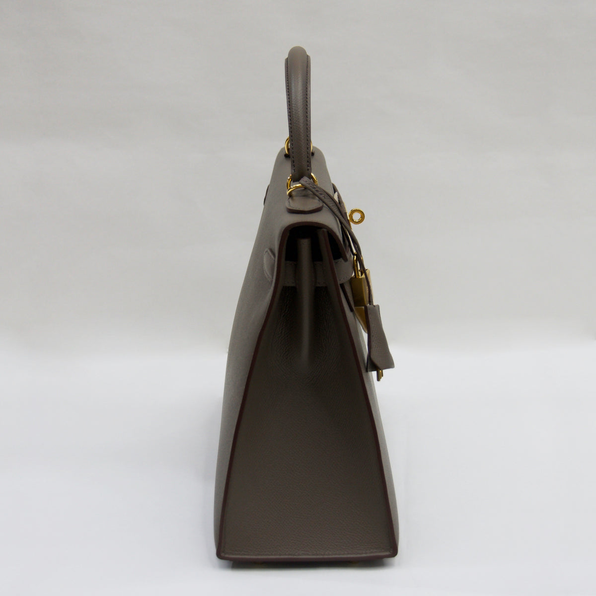HERMES Kelly 32 in pelle epsom gris etain