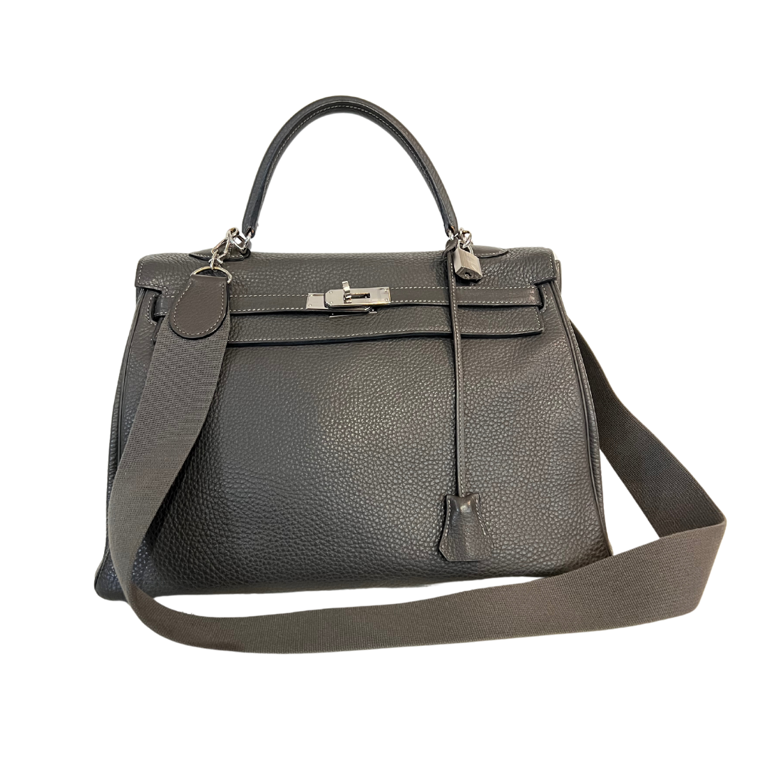 HERMES Kelly 35 Taupe gris