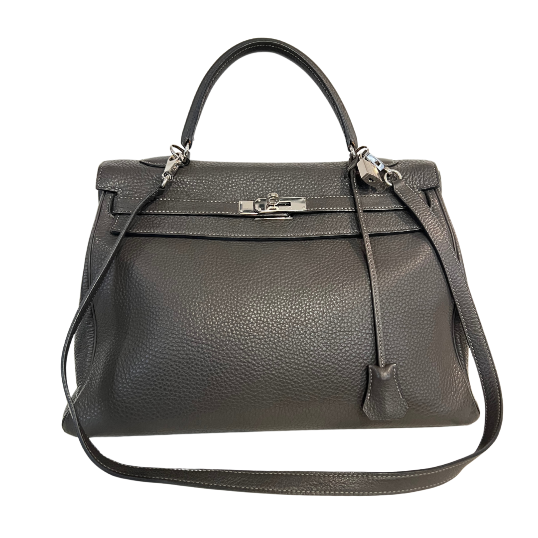 HERMES Kelly 35 Taupe gris