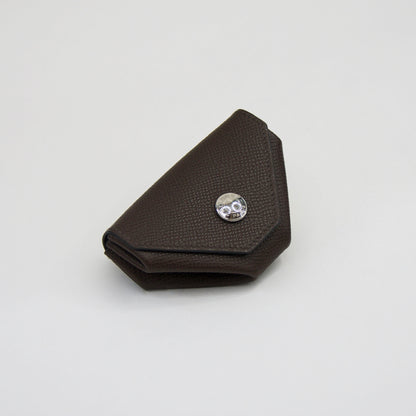 HERMES Porta monete in pelle marrone