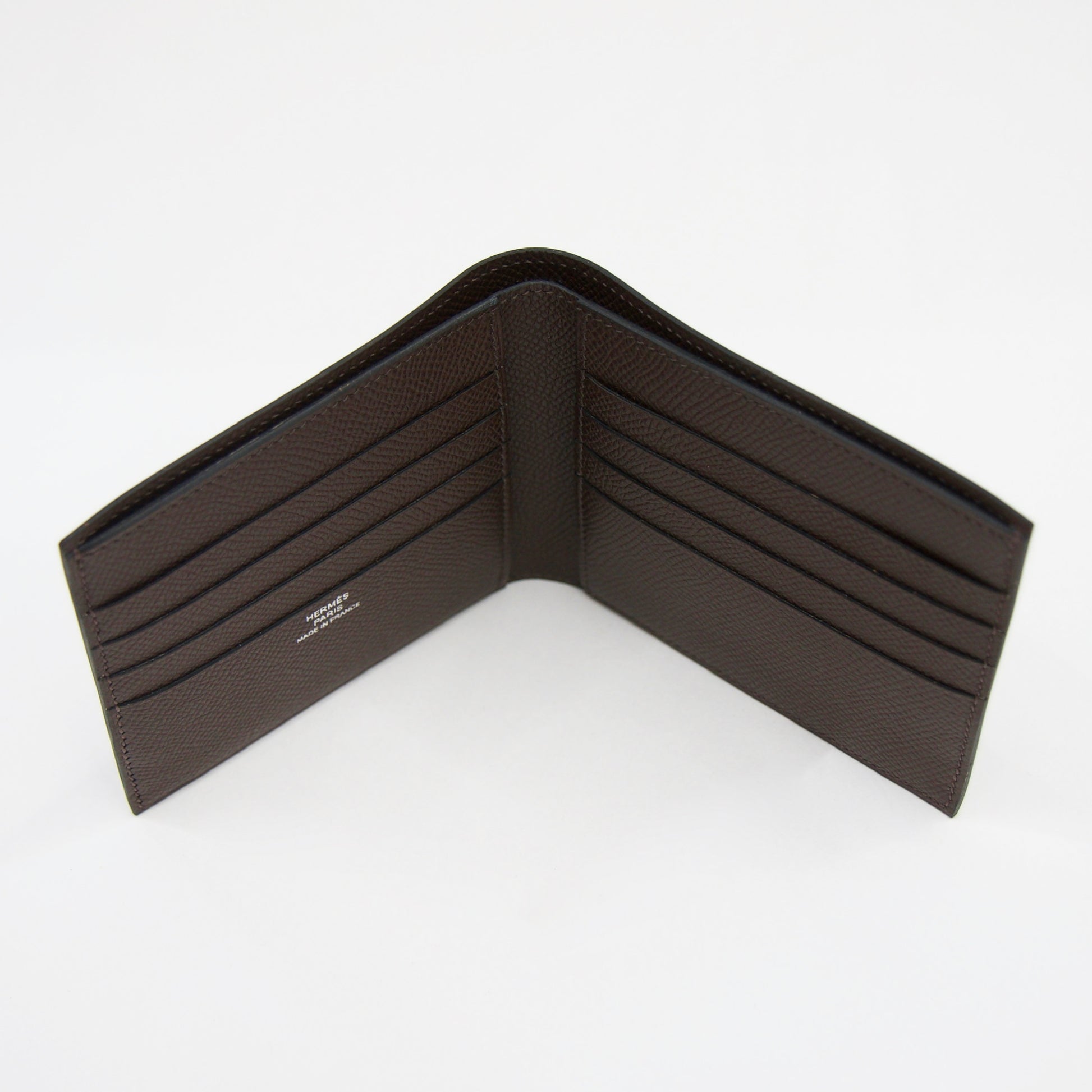 HERMES Portafoglio "Copernic" in pelle epsom marrone