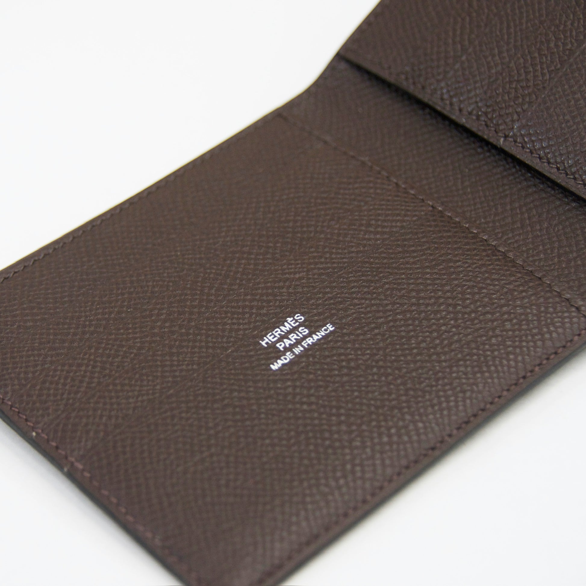 HERMES Portafoglio "Copernic" in pelle epsom marrone