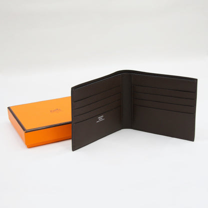 HERMES Portafoglio "Copernic" in pelle epsom marrone