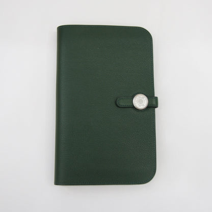 HERMES Portafoglio in pelle verdone "Dogon"