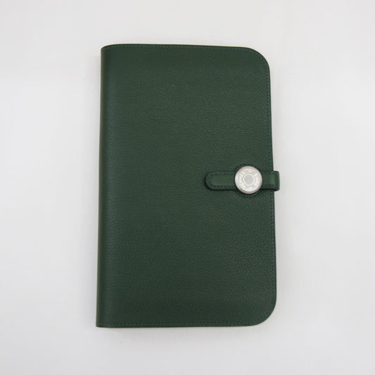 HERMES Portafoglio in pelle verdone "Dogon"