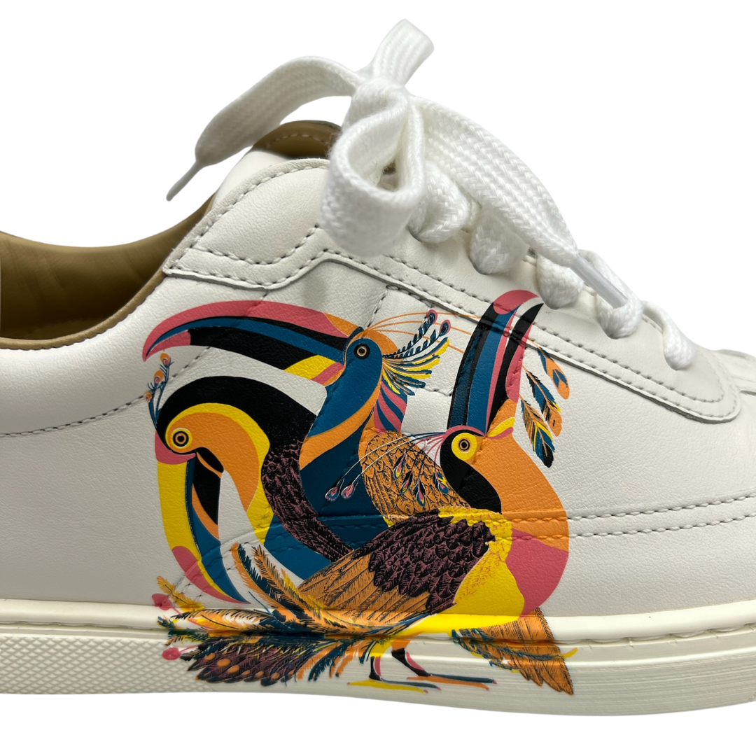 HERMES Sneakers in pelle bianca Toucans de Paradis