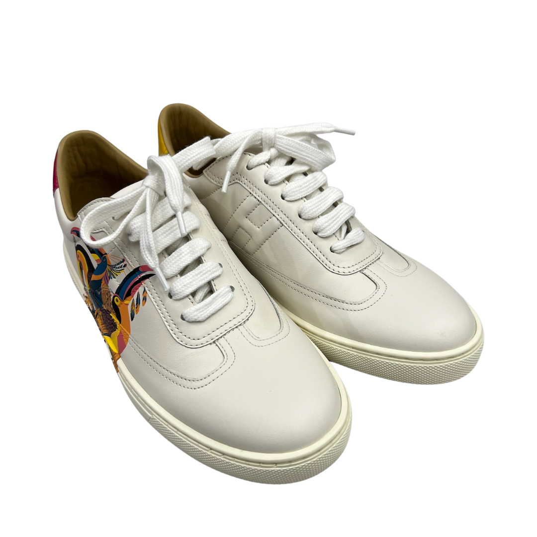 HERMES Sneakers in pelle bianca Toucans de Paradis