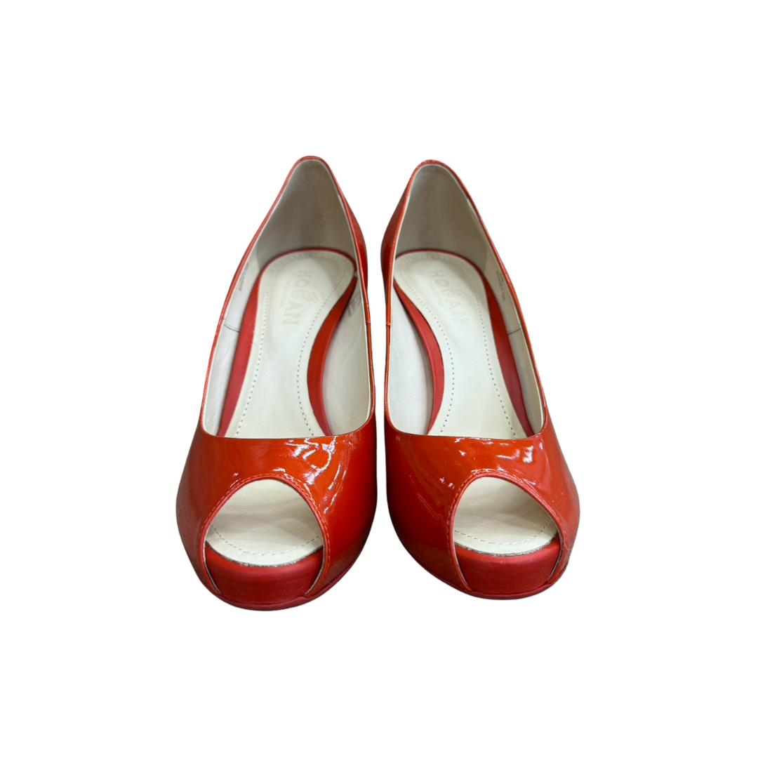 HOGAN Scarpe decolté arancione lucide