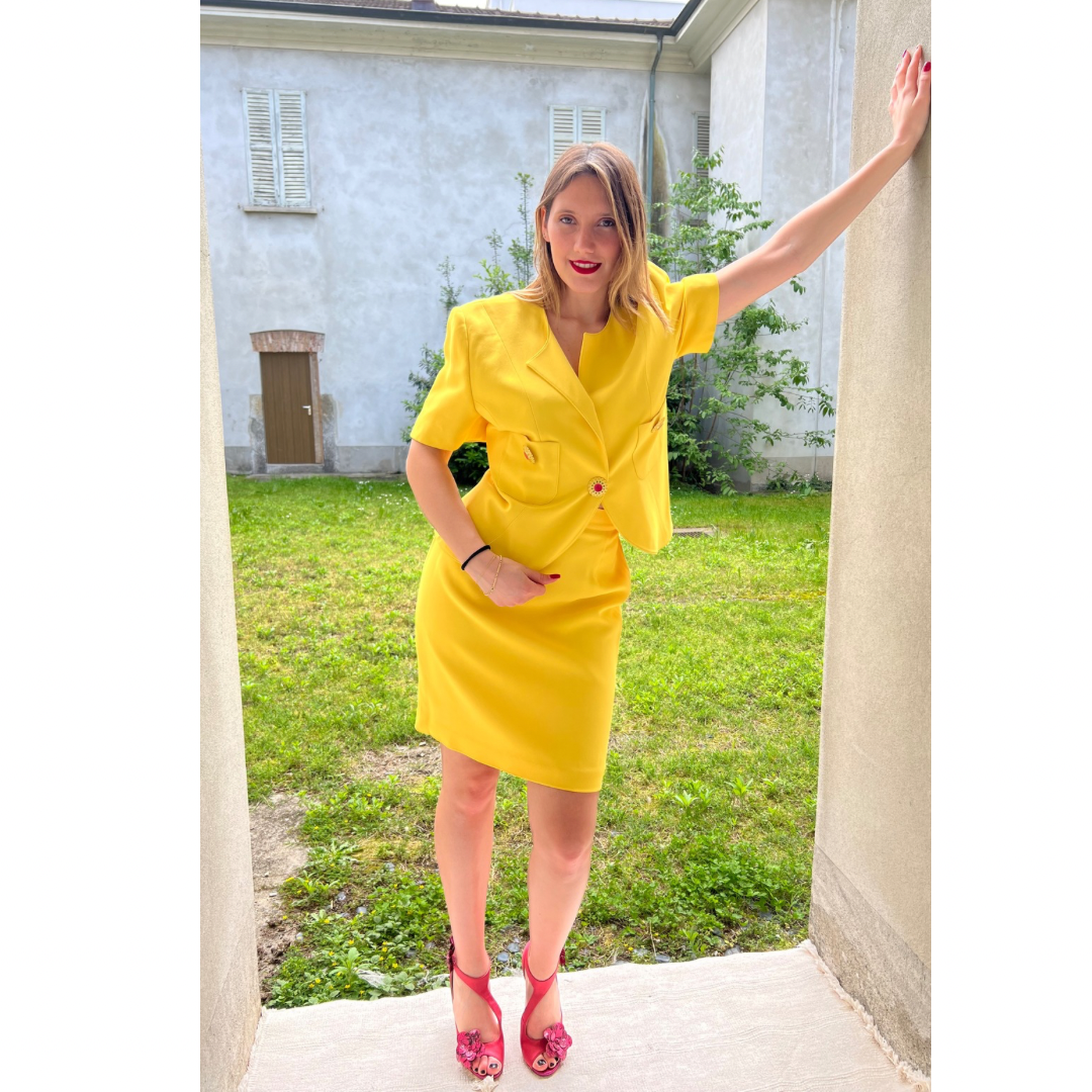 DONELLA Mimmina Tailleur giallo limone