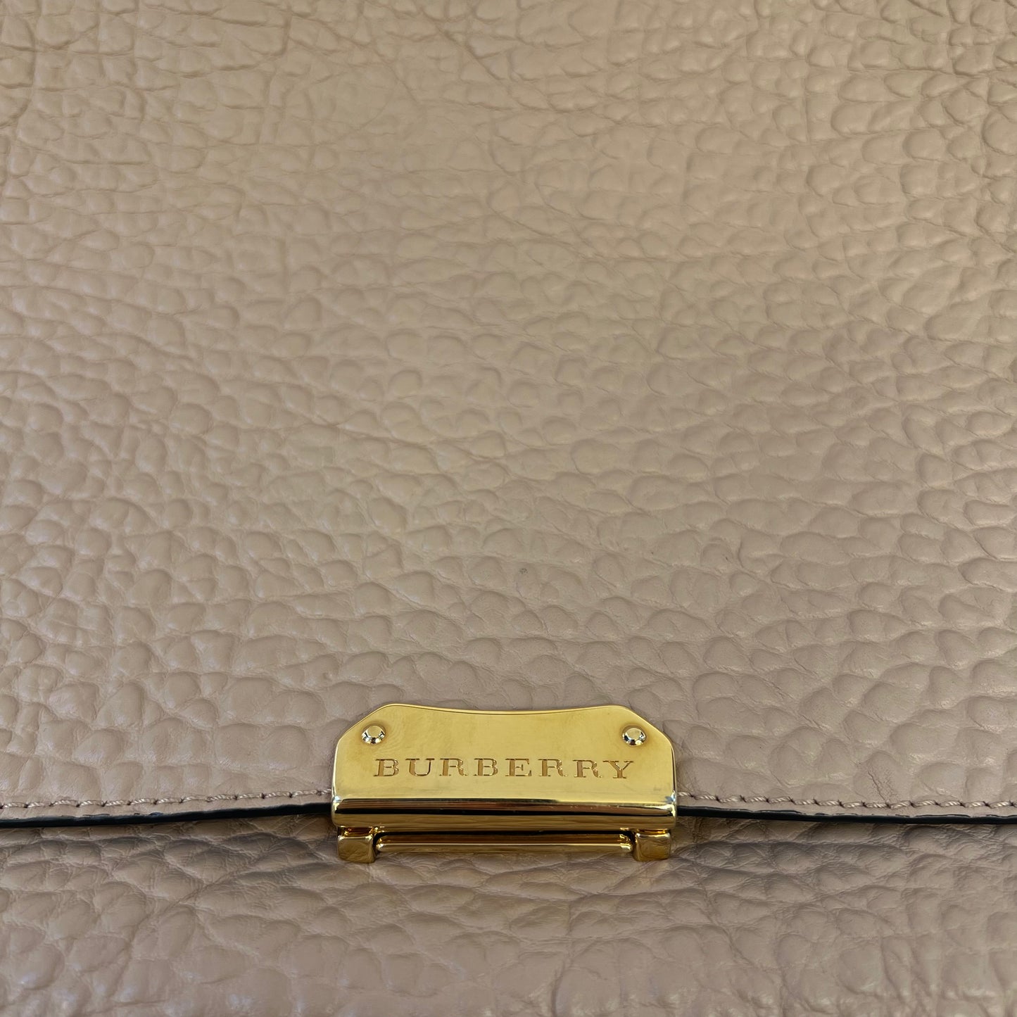 BURBERRY Borsa in pelle beige "Mildenhall"