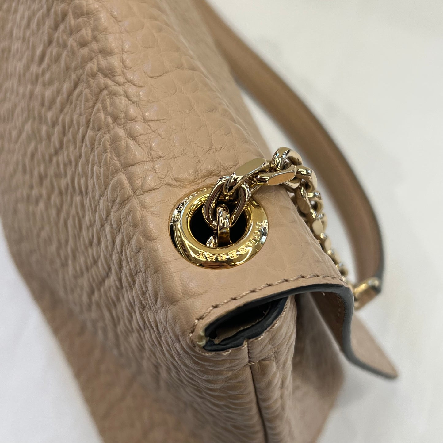 BURBERRY Borsa in pelle beige "Mildenhall"