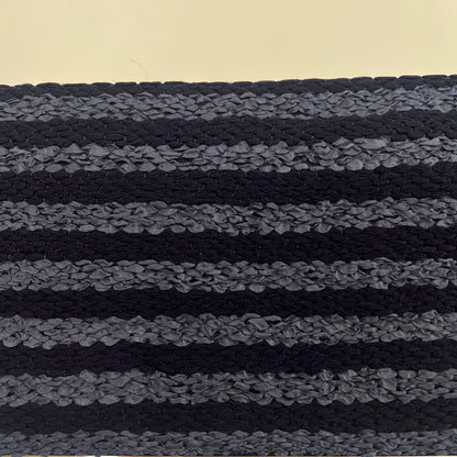 GIORGIO ARMANI Borsa ad uncinetto a righe blu