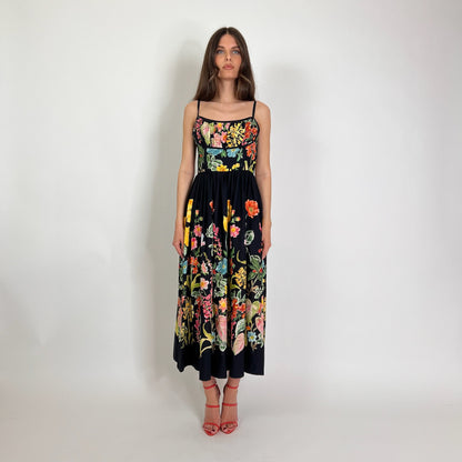 LAVI COUTURE Abito Tarantè nero fiorato