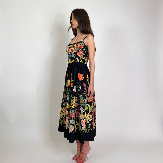 LAVI COUTURE Abito Tarantè nero fiorato