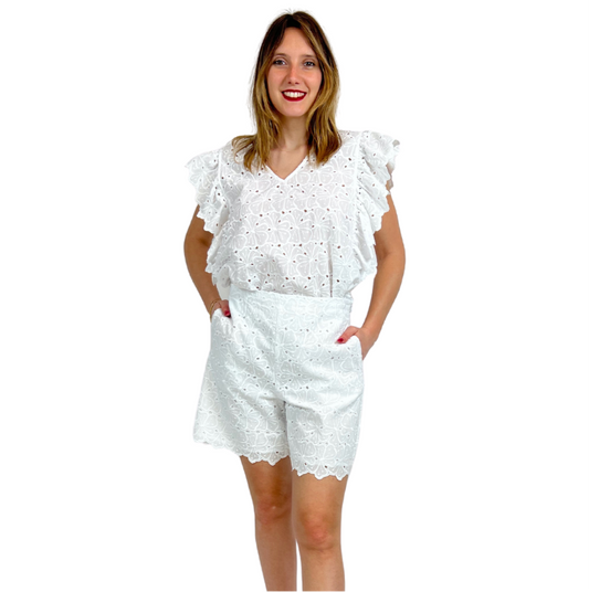 I BLUES Completo bianco in pizzo San Gallo