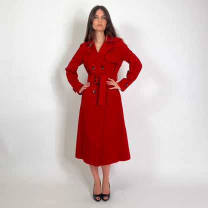I BLUES Trench lungo in cotone rosso 