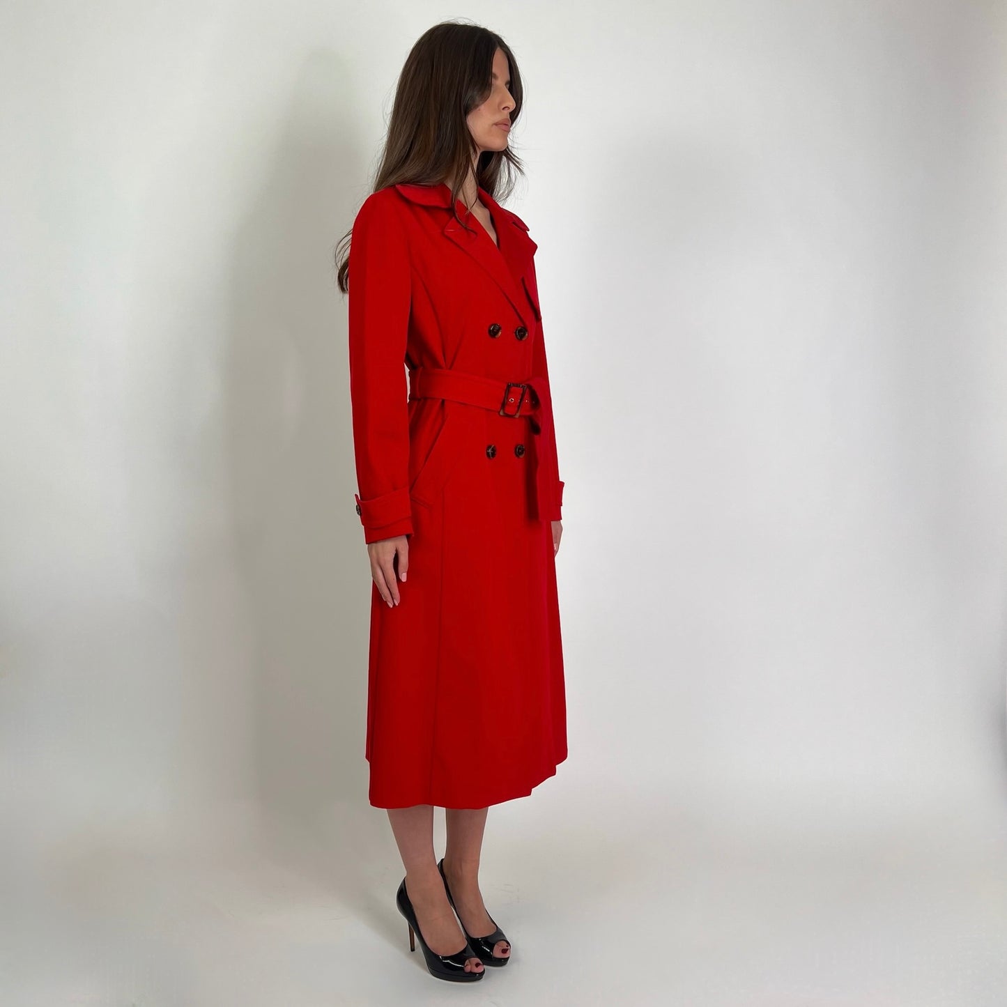 I BLUES Trench lungo in cotone rosso 