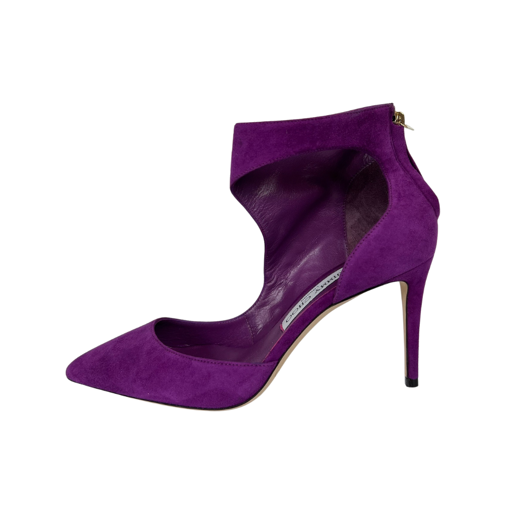 JIMMY CHOO Scarpa decolté scamosciata ciclamino