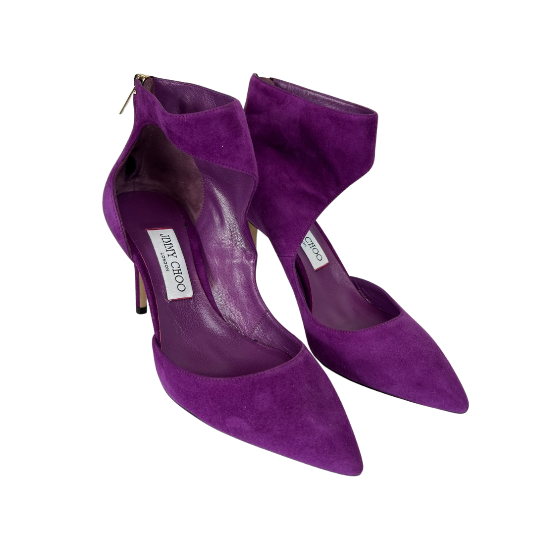 JIMMY CHOO Scarpa decolté scamosciata ciclamino
