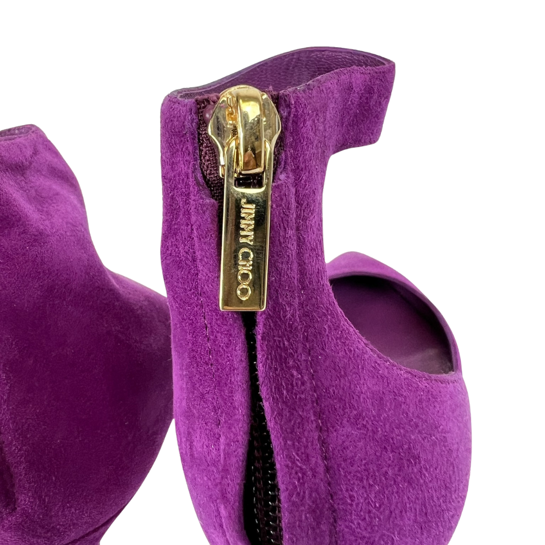 JIMMY CHOO Scarpa decolté scamosciata ciclamino